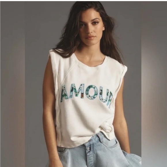 Anthropologie Tops - NWT By Anthropologie size 1X Amour Muscle Sweatshirt